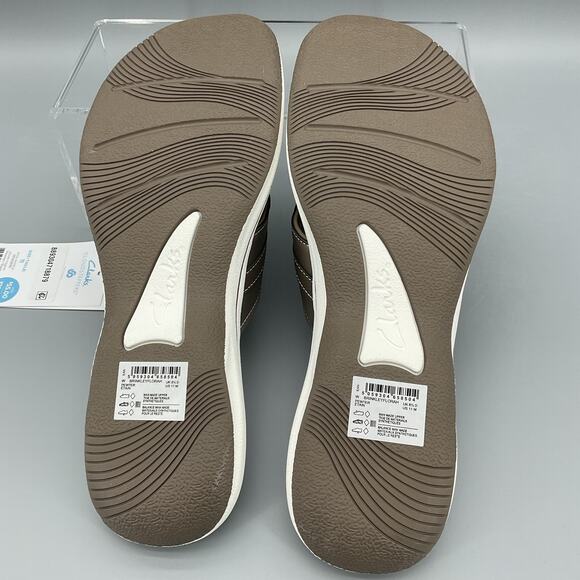 NEW Clarks Women’s Cloudsteppers Brinkley Flora Flip Flop Sandal Pewter Size 11M - Picture 8 of 10